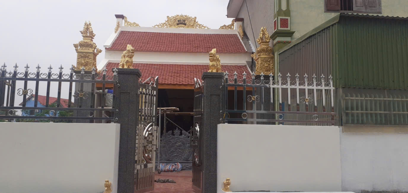 Hình ảnh xây dựng nhà thờ dòng họ Ngô Văn